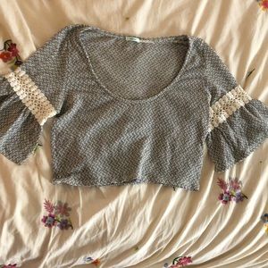 Black and white crop top from Urban